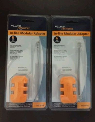 NEW! Fluke Networks 6-Wire In-Line Modular Adapter 10220100 (QTY 2) Lot