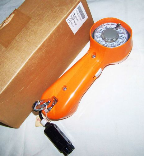 Vintage gte l-9078-80 nos type 801 navy ship rotary orange telephone test set for sale