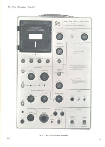Tektronix Type 519 Oscilloscope Original Manual