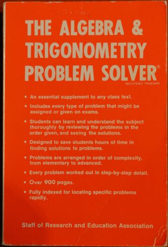 The Algebra &amp; Trigonometry Problem Solver