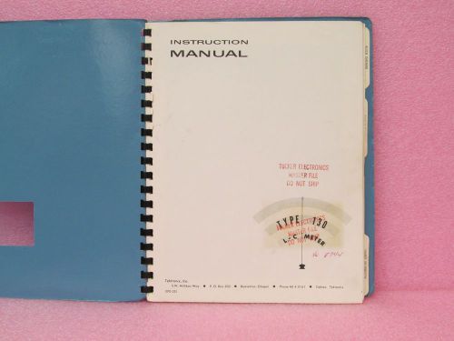 Tektronix Manual 130 L - C Meter Instruction Manual w/schematics (1962)