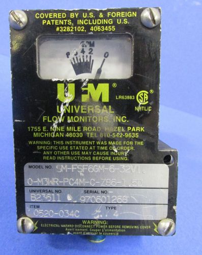 Ufm type 4 flow meter sm-fsf6gm-6-32v1.0-m3wr-pc4m-c-z86-1.5d for sale