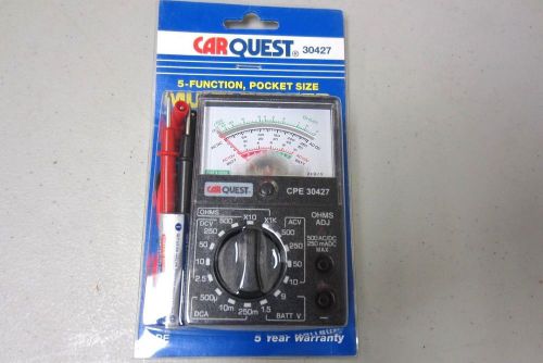 NEW CARQUEST 5 FUNCTION POCKET SIZE MULTI TESTER - 30427 - W/ LEADS - NO RESERVE