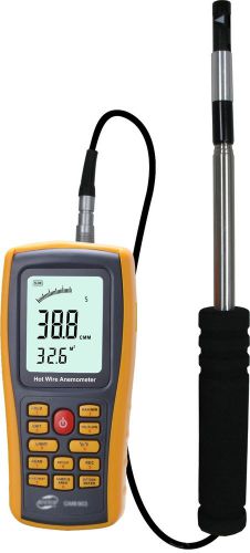 Hot Wire Anemometer Air Velocity Air Volume Temperature with Slim Sensor USB