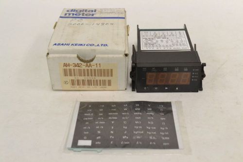 NEW ASAHI KEIKI AM-342-AA-11 DIGITAL PANEL 4 DIGIT METER 132V-AC 5A AMP B329377