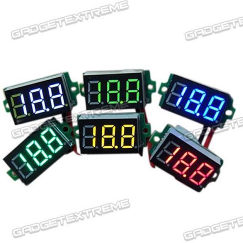 3 Digit 3.2-30V Two Wires STM8S003 Control Digital Voltmeter-Yellow g