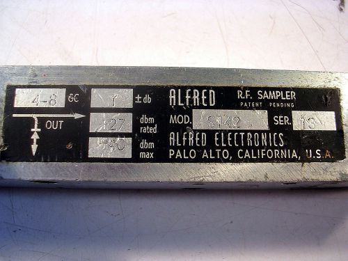 ALFERD RF SAMPLER S142  N CONN