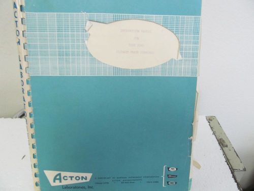 Acton Labs (Bowmar) 70N0 Primary Phase Standard Instruction Manual w/schematics