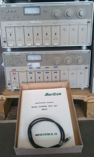 Set of 2 anritsu mg431a noise generators/noise loading test set mev8 for sale