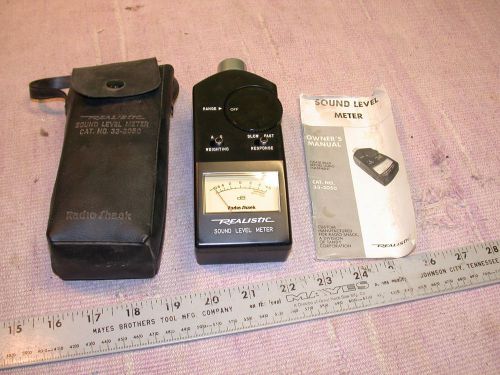 Radio Shack Analog Sound Level Meter 33-2050 with Owner&#039;s manual and case