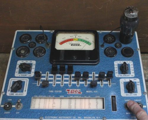 Old Eico 625 Vintage Radio Audio Tube Tester W/ Manual