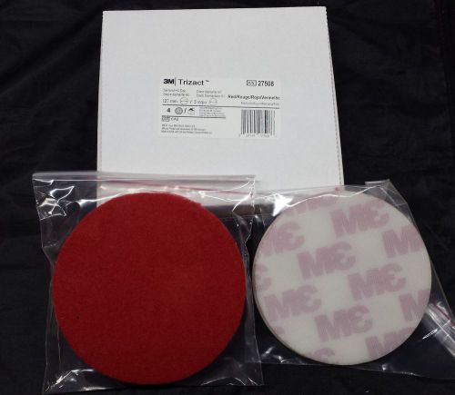 3m trizact red 5 inch diamond hx disc polishing pad 27508   box of 4 discs for sale