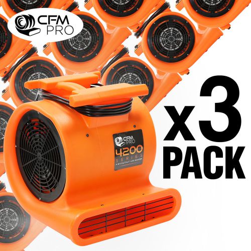 CFM Pro 4200 Air Mover Carpet Dryer Blower Floor Drying Industrial Fan - 3 Pack