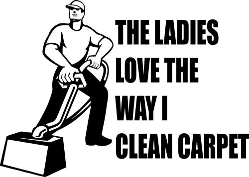 Love the way i clean carpet 5&#034; decal for sale