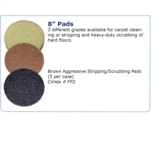 8&#034; cimex brown aggressive scrub pads fp2 for sale
