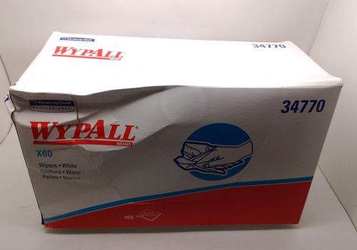 (9) kimberly clark 34770 wypall x60 wipes wipers 11&#034; x 23&#034; 100 ct damaged box for sale