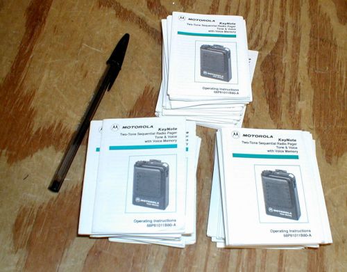 50 - Motorola Keynote Voice Memor Pager, Pocket Users/Instruction  Manual
