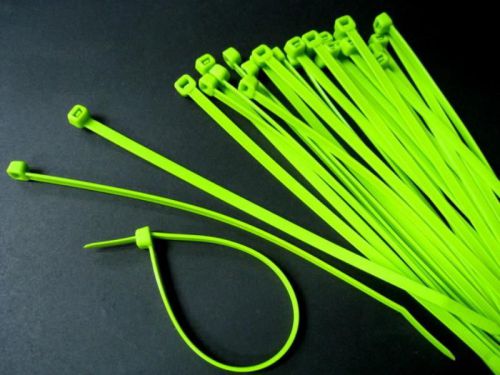 #EWAx2 GREEN 8&#034; NYLON WIRE CABLE TIE (200 x 4.8mm) MTS 50 Lbs x 30 pcs