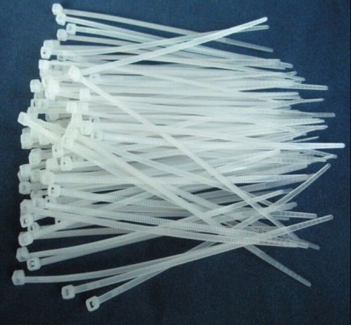 100 PCS Pack 4.72&#034; inch 60 Lbs white Network Cable Cord Wire Tie Strap Zip Nylon