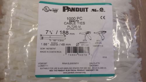 Panduit plt2s-m cable ties nylon 7-3/8&#034; 1000 pieces sealed mfg bag new stock for sale