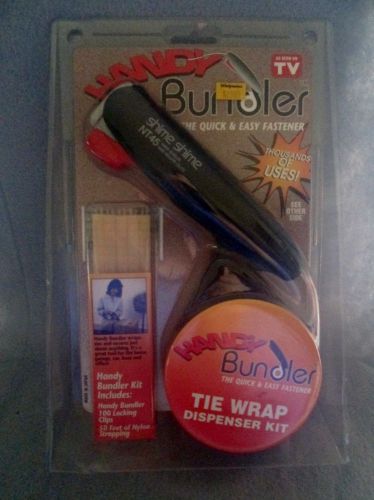 Handy bundler the quick &amp; easy fastener as seen on tv tie wrap dispenser nip for sale