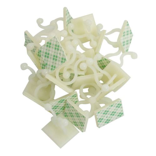 New 25 pcs practical off white nylon self-adhesive twist locks wire holder for sale
