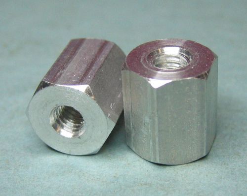 20 - pieces aluminum nut spacer standoff 7/16&#034;-long 3/8&#034;-hex 8-32 threads for sale