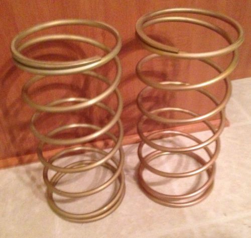 Pair Of Large Cad Plated Compression Springs, 12.750&#034; tall