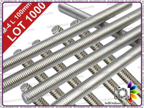 Heavy weight &amp; best selling m4 stainless steel rods / bars - a2 - lot of 1000 for sale