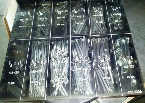 cotter pins assortment. Multiple sizes. Quantity 2,000 approx
