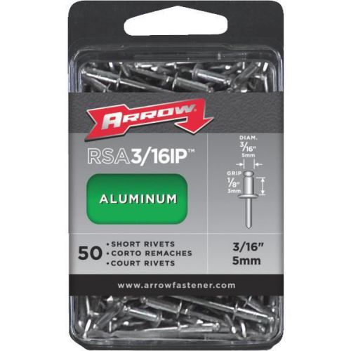 Arrow fastener rsa3/16ip arrow rivets-3/16x1/8 alum rivet for sale