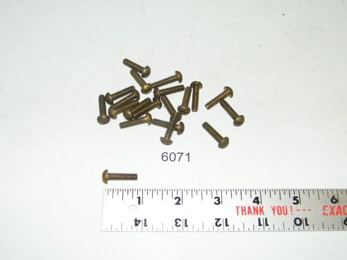 10-24 x 3/4 slotted solid brass round head machine screws qty 20 for sale