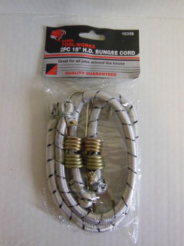 2pcs Heavy Duty 18&#034; Bungee Cord Elastic Tie Down Stretch Bungie Strap Metal Hook