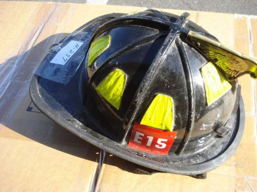 Cairns 1010 Helmet Black + Liner Firefighter Turnout Bunker Fire Gear ...H-237