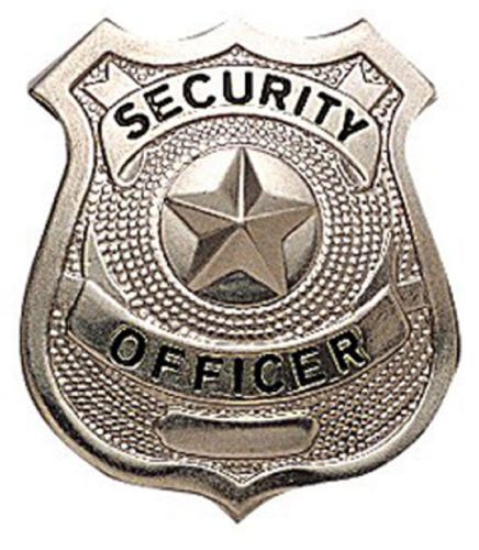 Nickel Plated Security Officer Badge 1901