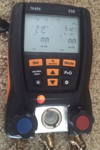 Testo 550 manifold digital gauges. screen issue. fully functional. for sale