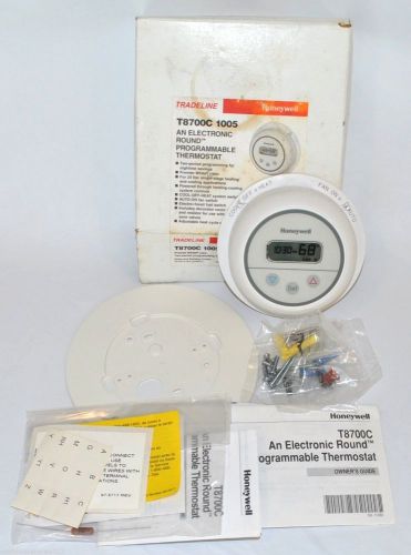 Honeywell - T8700C 1005 - Programmable Electronic Round White Thermostat -