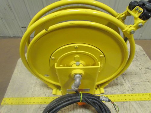 Aero-motive retractable electric 12/3 cable reel 85&#039; 110v cord 20a 600v 3-ring for sale