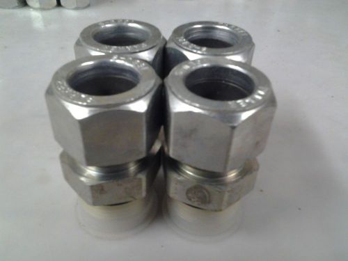 4 new parker 16-bu-s hydraulic fittings (1&#034;comp) to (11/4&#034; seal lock) for sale