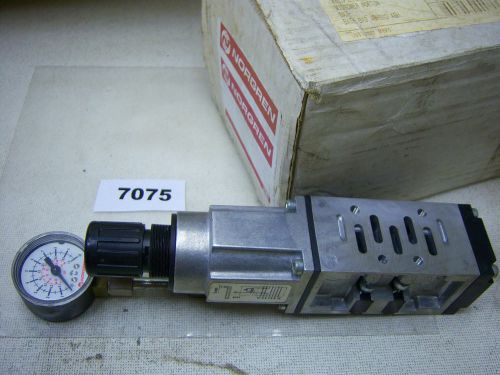 (7075) norgren valve v71002-kb3 w/ gauge max inlet 16 bar for sale
