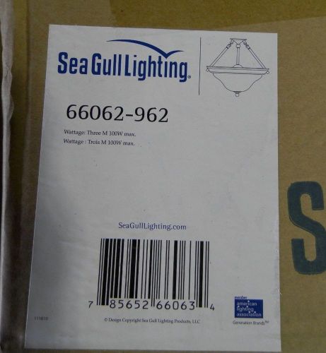 Sea Gull lighting 66062-962  Brushed Nickel Sussex 3 Light Bowl Shaped Pendant