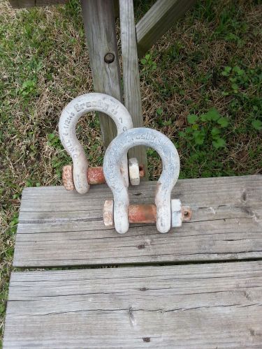 4-Crosby 8 1/2 Ton 1&#034;  G-2130 Bolt Type Anchor Shackles-CLEVIS Galvanized- USA