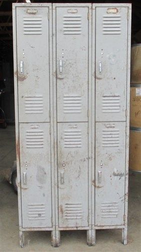 6 door lyon old metal gym locker room school business industrial age cabinet m for sale