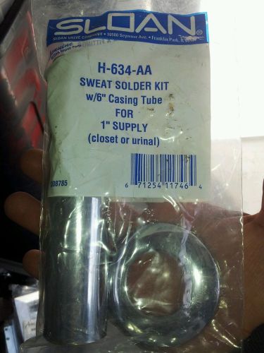Sloan h-634-aa sweat solder kit w/ 6&#034; casing tube for 1&#034; supply closet for sale