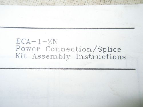 (rr9-2) 1 new thermon eca-1-zn power connection/ splice kit for sale