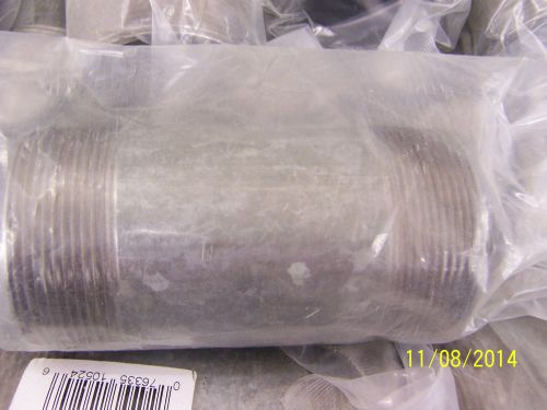 Galvanized steel pipe nipple, 2&#034;x4-1/2&#034; l (2 inch pipe) 4 1/2&#034; length for sale