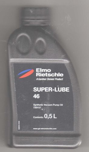 Super Lube 46, Synthetic Vacuum Pump Oil, .5 L, Elmo Rietschle
