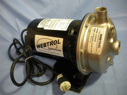 3/4 hp webtrol tc70107 stainless steel centrifugal water pump 115/230v 1 phase for sale