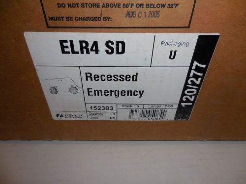 Lithonia Lighting Recessed Emergency Lighting ELR4SD NEW IN BOX