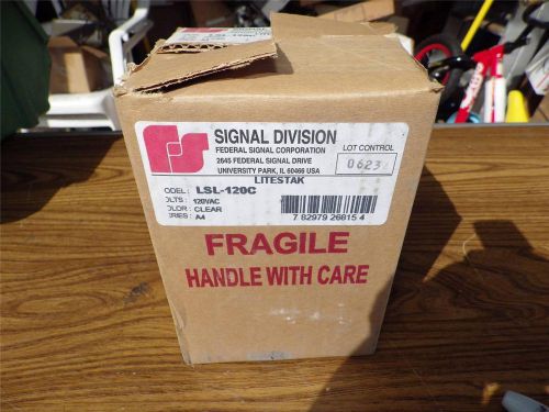 Federal Signal Corps Litestak Light Model Clear LSL-10C in box 7.5x5x5&#034; NOS